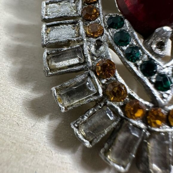 Vintage Art Deco Era Exquisite Detailed As Is Brooch - Picture 10 of 10